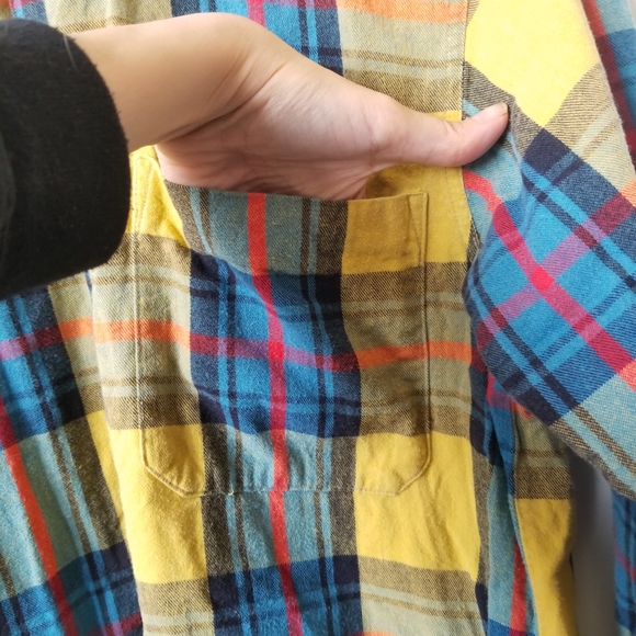 Vintage Sears men's plaid flannel button down top - Picture 6 of 10